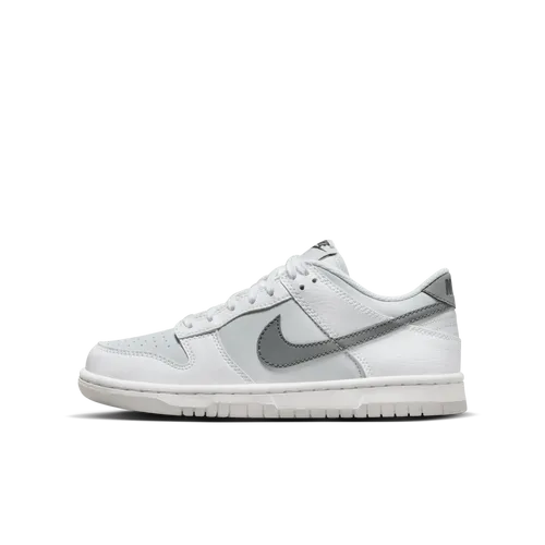 Nike Dunk Low Older Kids' Shoes - White - Leather