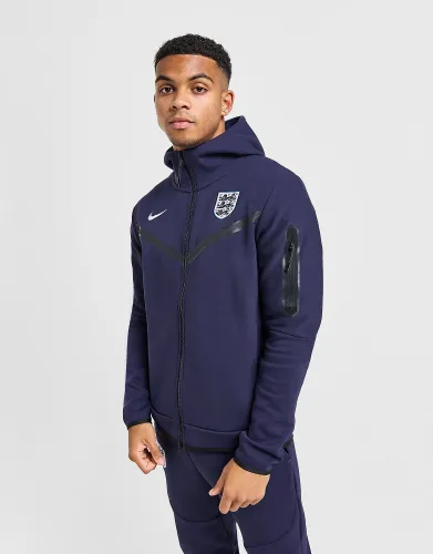 Nike England Tech Fleece Full Zip Hoodie - Blue - Mens