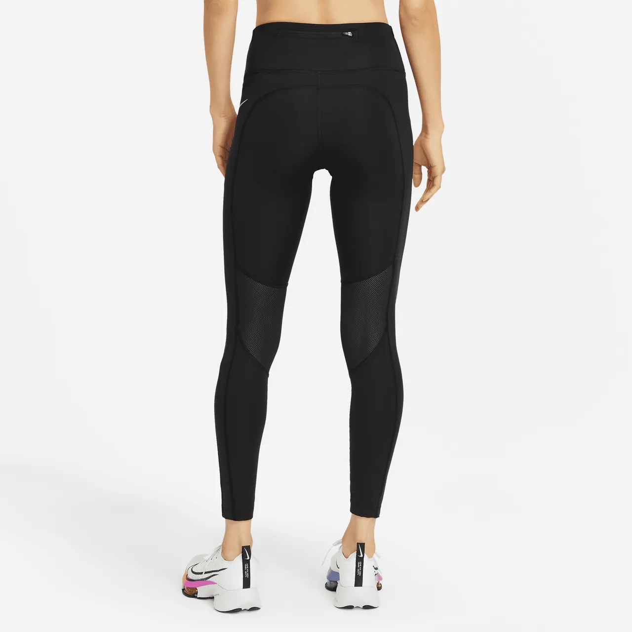 Nike Epic Fast Women's Mid-Rise Pocket Running Leggings - Black - Polyester