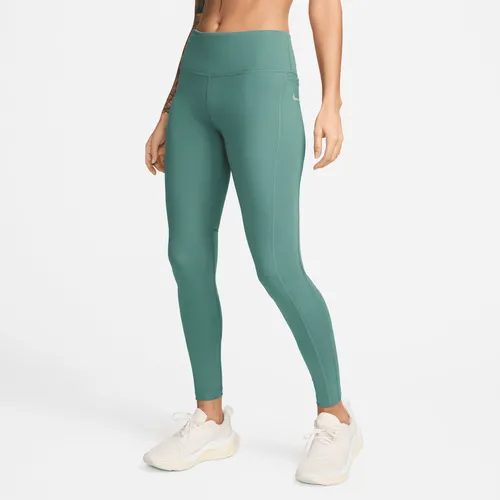 Nike Epic Fast Women's Mid-Rise Pocket Running Leggings - Green - Polyester