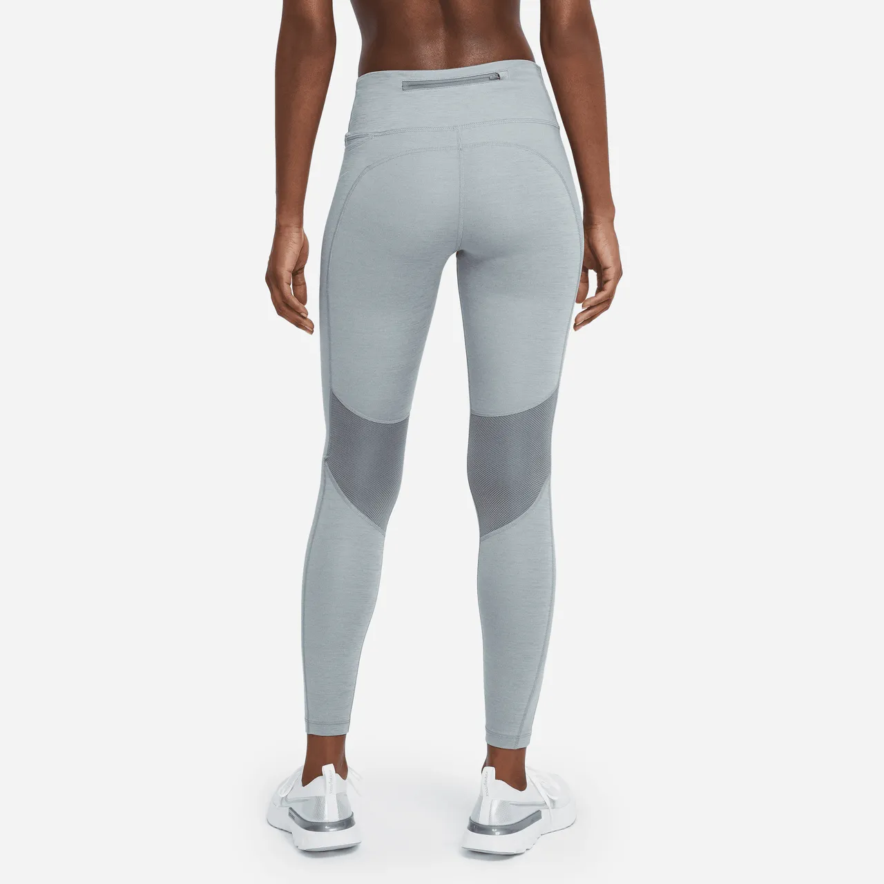 Nike Epic Fast Women's Mid-Rise Pocket Running Leggings - Grey - Polyester