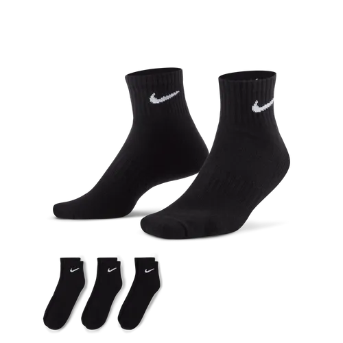 Nike Everyday Cushioned Training Ankle Socks (3 Pairs) - Black - Polyester