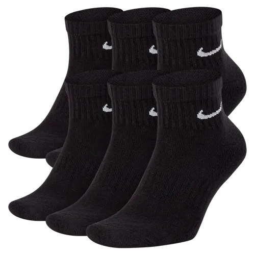 Nike Everyday Cushioned Training Ankle Socks (6 Pairs) - Black - Polyester