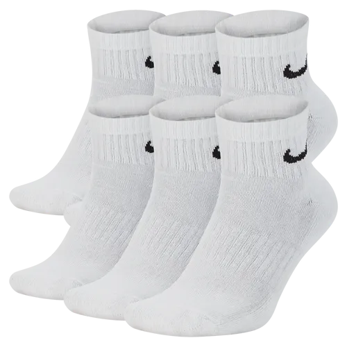 Nike Everyday Cushioned Training Ankle Socks (6 Pairs) - White - Polyester