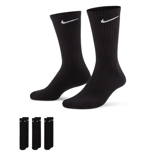 Nike Everyday Cushioned Training Crew Socks (3 Pairs) - Black - Polyester