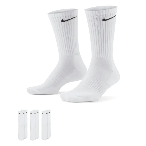 Nike Everyday Cushioned Training Crew Socks (3 Pairs) - White - Polyester