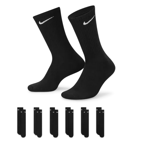Nike Everyday Cushioned Training Crew Socks (6 Pairs) - Black - Polyester