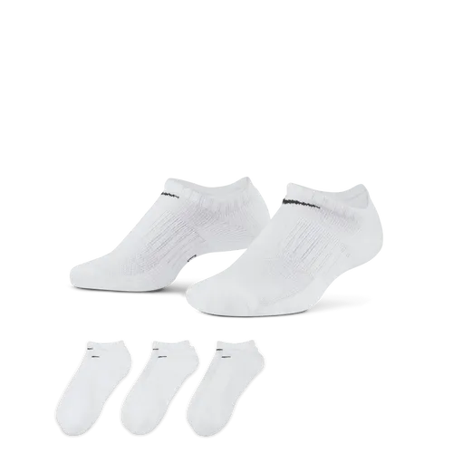 Nike Everyday Cushioned Training No-Show Socks (3 Pairs) - White - Polyester