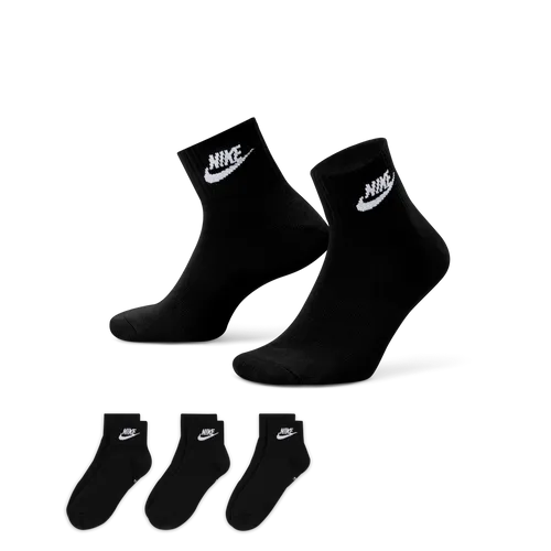 Nike Everyday Essential Ankle Socks (3 Pairs) - Black - Polyester