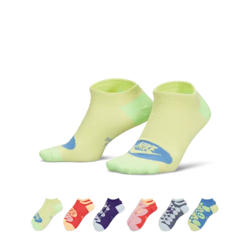 Nike Everyday Lightweight Training No-Show Socks (6 Pairs) - Multi-Colour - Polyester