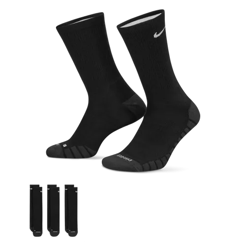 Nike Everyday Max Cushioned Training Crew Socks (3 Pairs) - Black - Polyester