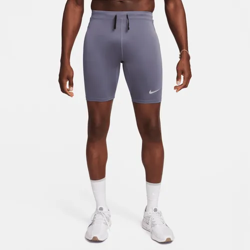 Nike Fast Men's Dri-FIT Brief-Lined Running 1/2-Length Tights - Grey - Polyester