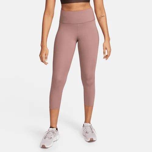 Nike Fast Women's Mid-Rise Crop Running Leggings - Purple - Polyester
