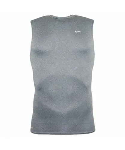 Nike Fit Pro Vent Crew Neck Sleeveless Grey Mens Compression Top 128928 075