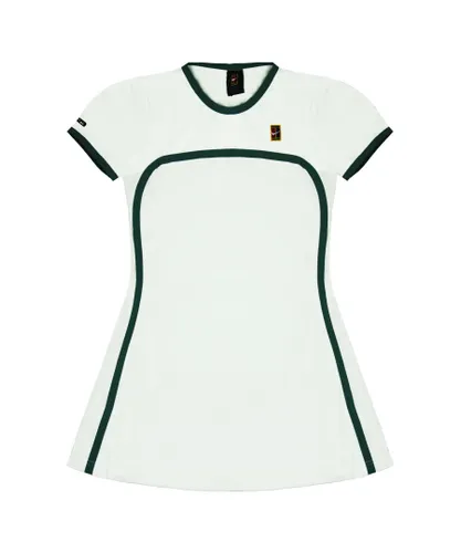 Nike Fit Tennis Sports Dress Short Sleeve Crew Neck White Womens 240467 100 Nylon