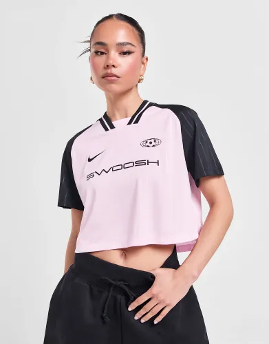 Nike Football Crop T-Shirt - Pink - Womens