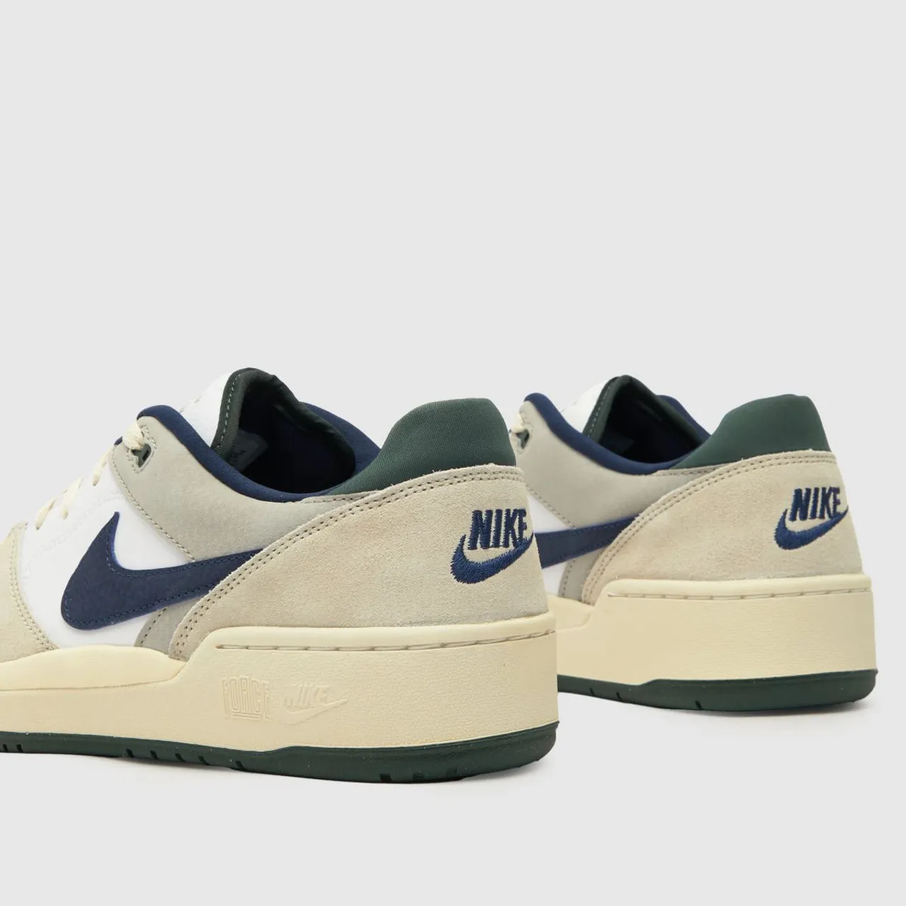 Nike Full Force lo Trainers in White & Navy