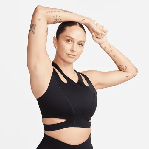 Nike FutureMove Women's Light-Support Non-Padded Strappy Sports Bra - Black - Nylon