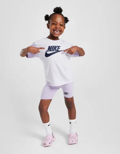 Nike Girls' Colour Block T-Shirt/Shorts Set Children - Purple