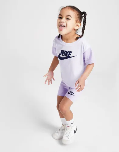 Nike Girls' Colour Block T-Shirt/Shorts Set Infant - Purple