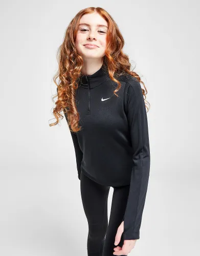 Nike Girls' Fitness Long Sleeve 1/2 Zip Top Junior - Black - Womens