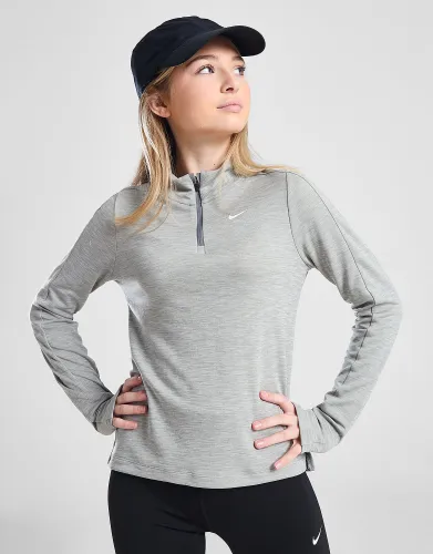 Nike Girls' Fitness Long Sleeve 1/2 Zip Top Junior - Dark Grey