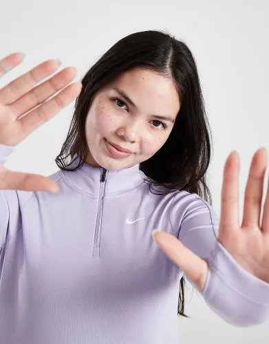 Nike Girls' Fitness Long Sleeve 1/2 Zip Top Junior - Hydrangeas
