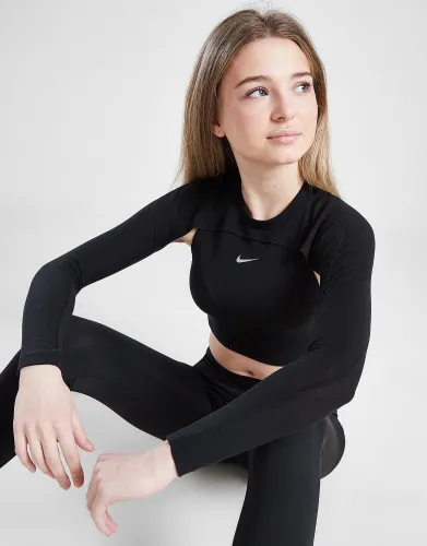 Nike Girls' Long Sleeve Cutout T-Shirt Junior - Black