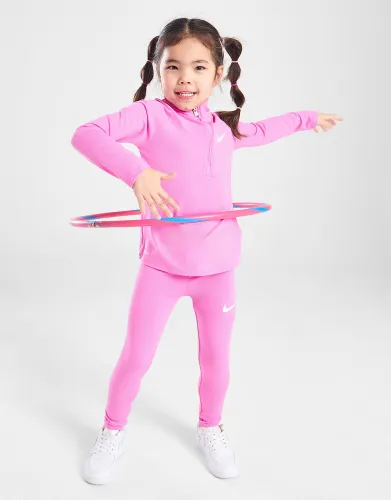 Nike Girls' Pacer 1/4 Zip Top/Leggings Set Children - Pink
