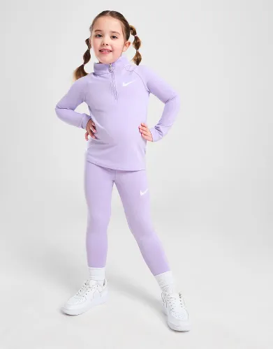 Nike Girls' Pacer 1/4 Zip Top/Leggings Set Children - Purple