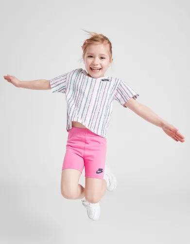 Nike Girls' Stripe T-Shirt/Shorts Set Infant - Multi Coloured - Kids