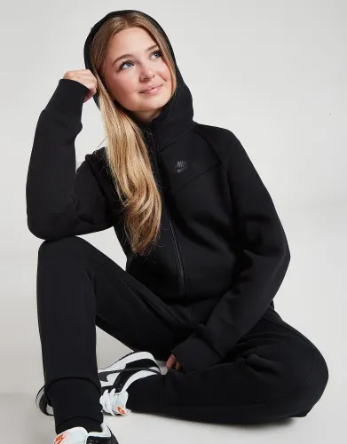 Nike Girls' Tech Fleece Full Zip Hoodie Junior - Black - Womens