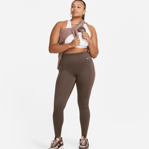 Nike Go Women's Firm-Support High-Waisted Full-Length Leggings with Pockets - Brown - Nylon