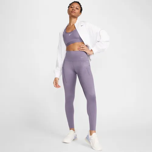 Nike Go Women's Firm-Support High-Waisted Full-Length Leggings with Pockets - Purple - Nylon