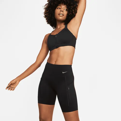 Nike Go Women's Firm-Support Mid-Rise 20cm (approx.) Biker Shorts with Pockets - Black - Nylon