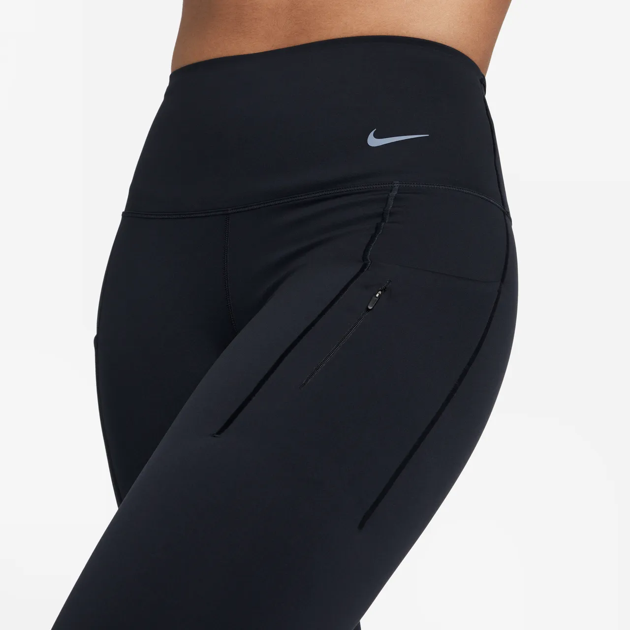Nike Go Women's Therma-FIT High-Waisted 7/8 Leggings with Pockets - Black - Nylon