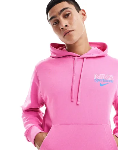 Nike graphic back print hoodie in pink