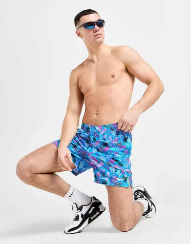 Nike Happy Daze Allover Print Swim Shorts - Blue - Mens