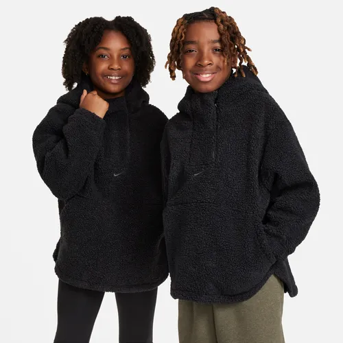 Nike High-Pile Fleece Older Kids' (Girls') Therma-FIT Training Jacket - Black