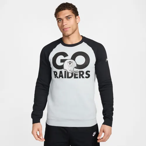 Nike Historic Raglan (NFL Raiders) Men's Sweatshirt - Grey - Polyester