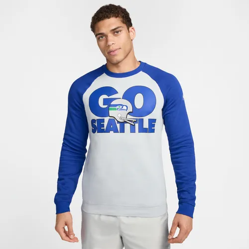 Nike Historic Raglan (NFL Seahawks) Men's Sweatshirt - Grey - Polyester