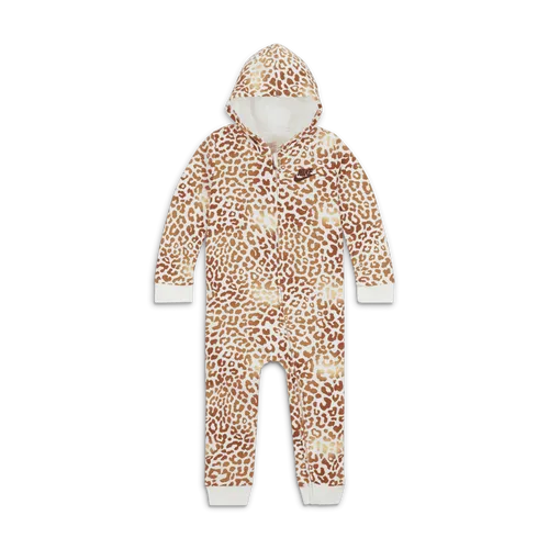 Nike Hooded Printed Overalls Baby (12–⁠24M) Overalls - Brown - Polyester