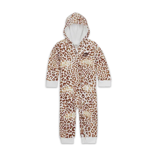 Nike Hooded Printed Overalls Baby (3–⁠6M) Overalls - Brown - Polyester