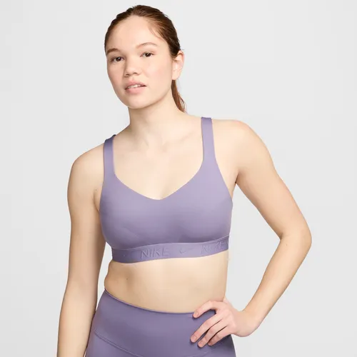 Nike Indy High-Support Women's Padded Adjustable Sports Bra - Purple - Polyester