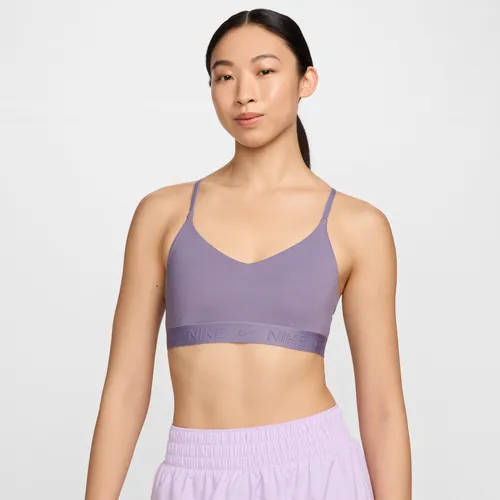 Nike Indy Light-Support Women's Padded Adjustable Sports Bra - Purple - Polyester