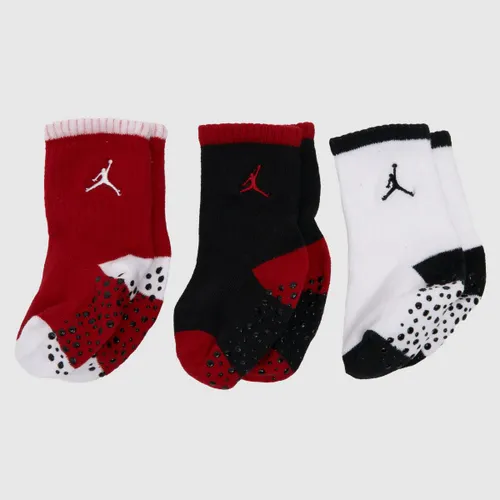 Nike Jordan Black Kids Speckle Crew Sock 3 Pack