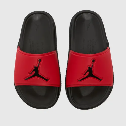 Nike Jordan Black & red Jumpman Slide Unisex Youth Slides