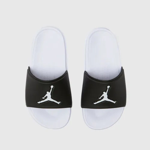 Nike Jordan Black & White Jumpman Slide Youth Sandals