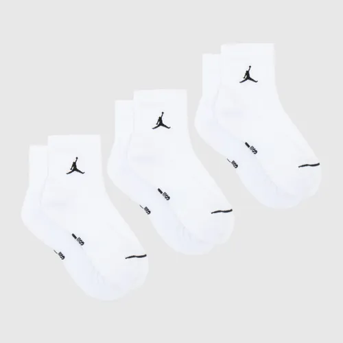 Nike Jordan White & Black Ankle Sock 3 Pack