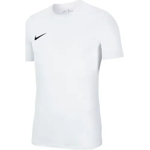 Nike  JR Dry Park Vii  boys's Children's T shirt in White